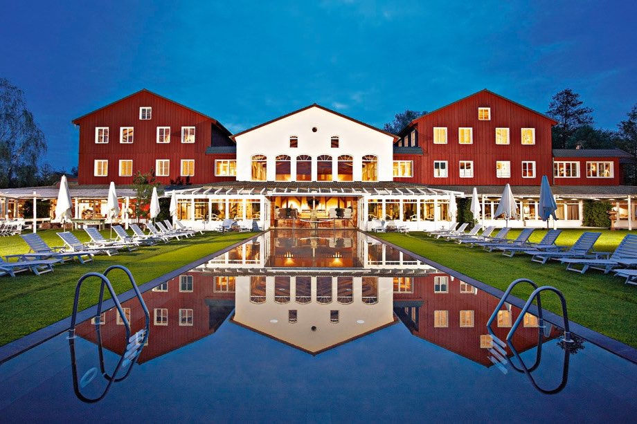 Außenansicht des Hotels Bleiche in Burg im Spreewald